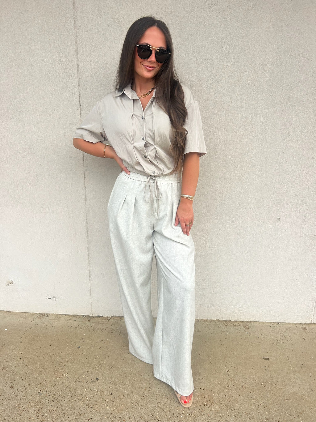 THE IVORY ELEVATED PLEATED PANT