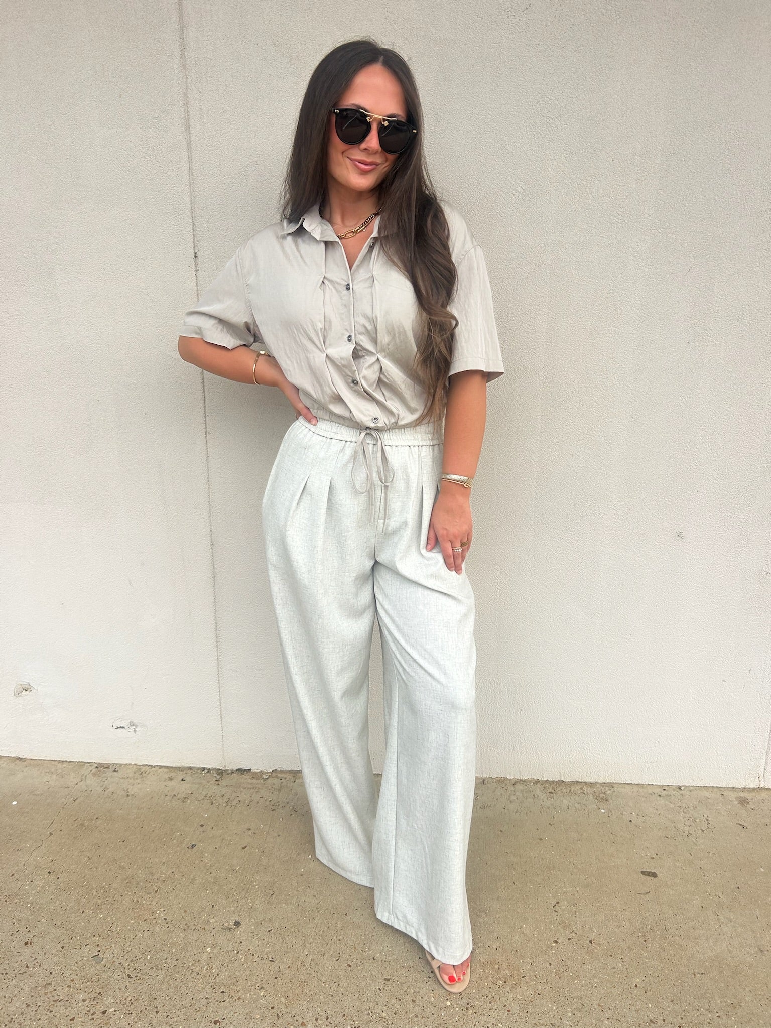 THE IVORY ELEVATED PLEATED PANT