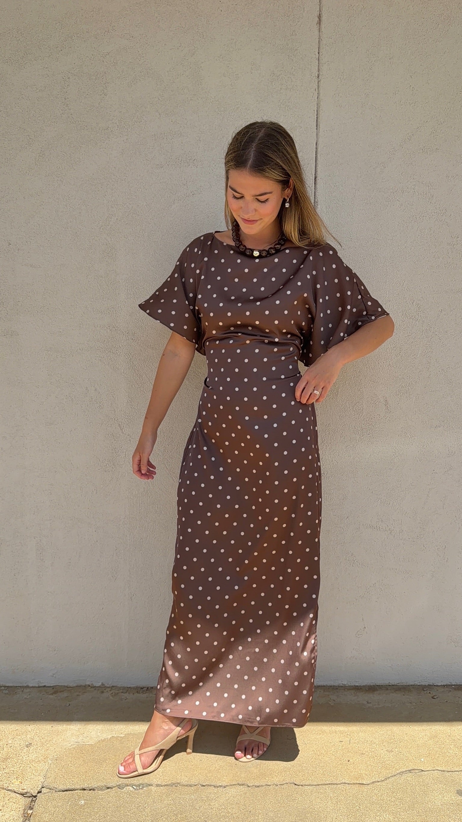 THE COCOA DOT MIDI DRESS