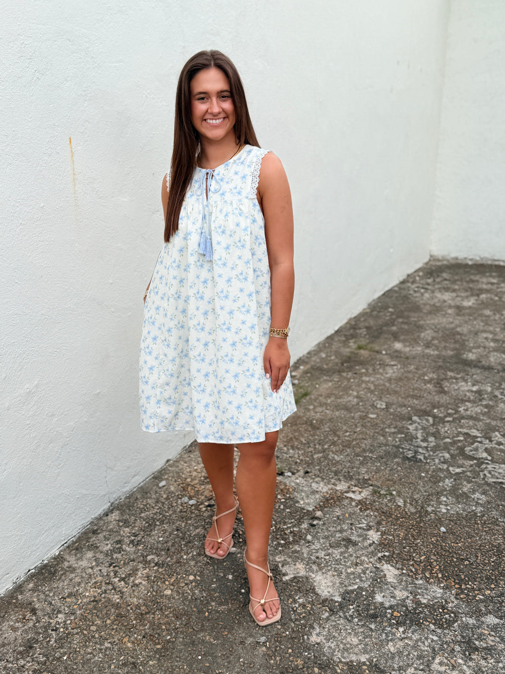 THE BLUE BLOSSOM SWING DRESS