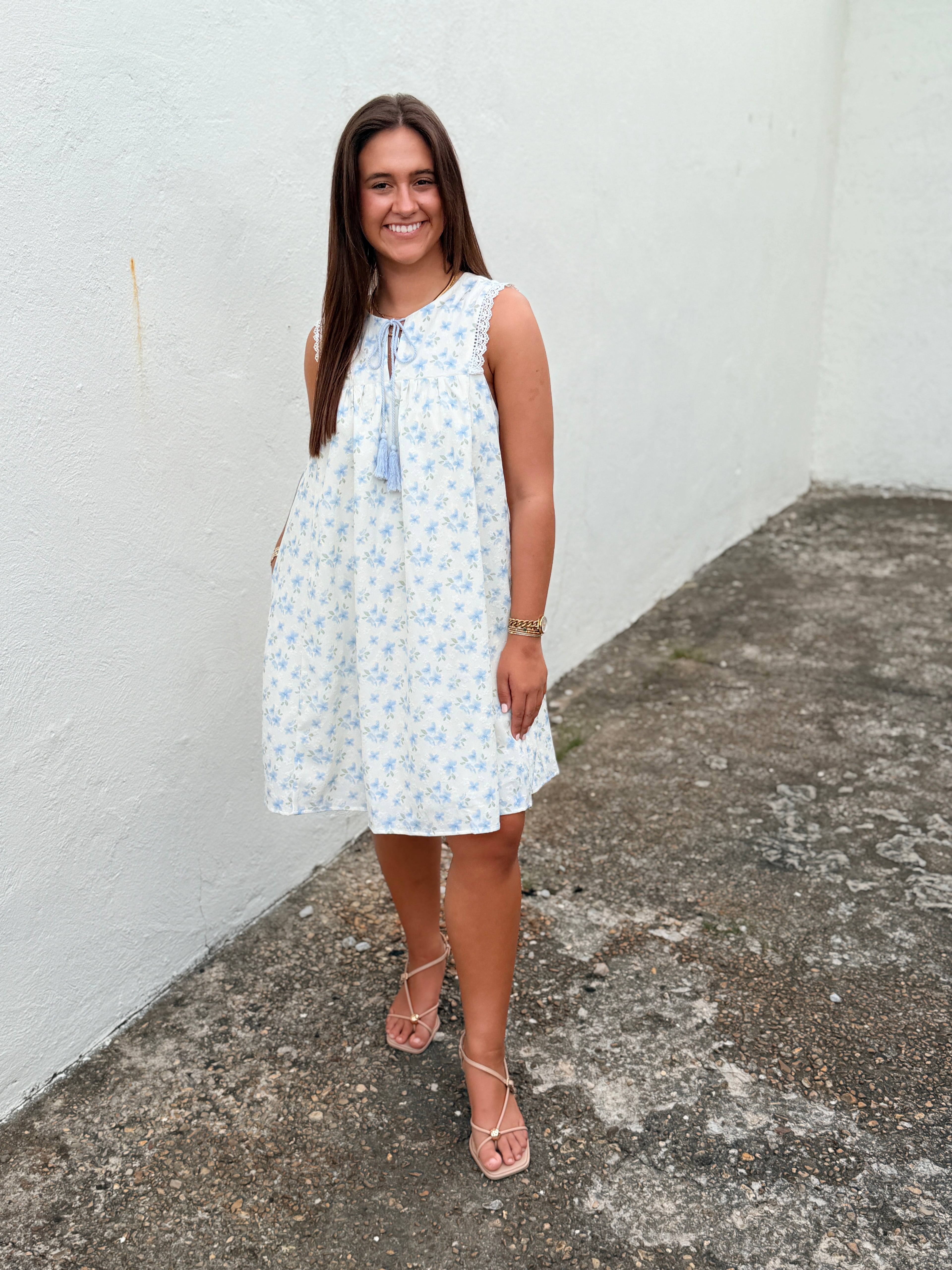 THE BLUE BLOSSOM SWING DRESS
