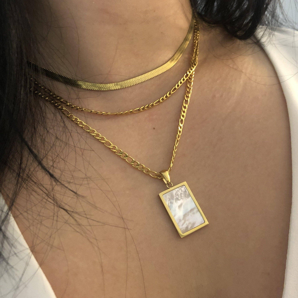 JESSA JEWELRY | SERENITY WHITE SHELL PENDANT NECKLACE