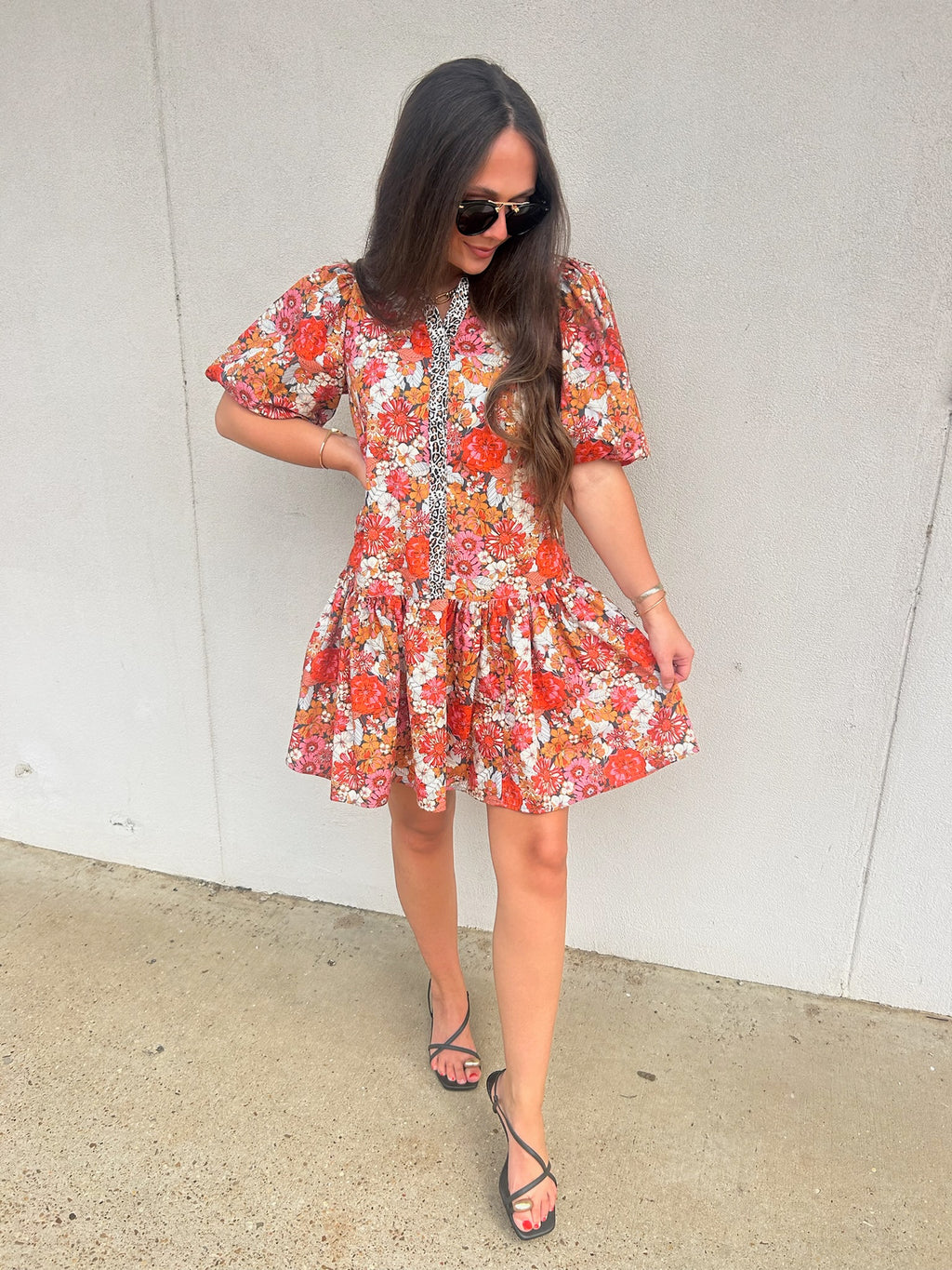 UNCLE FRANK | BERRY BLOOM LEOPARD DRESS