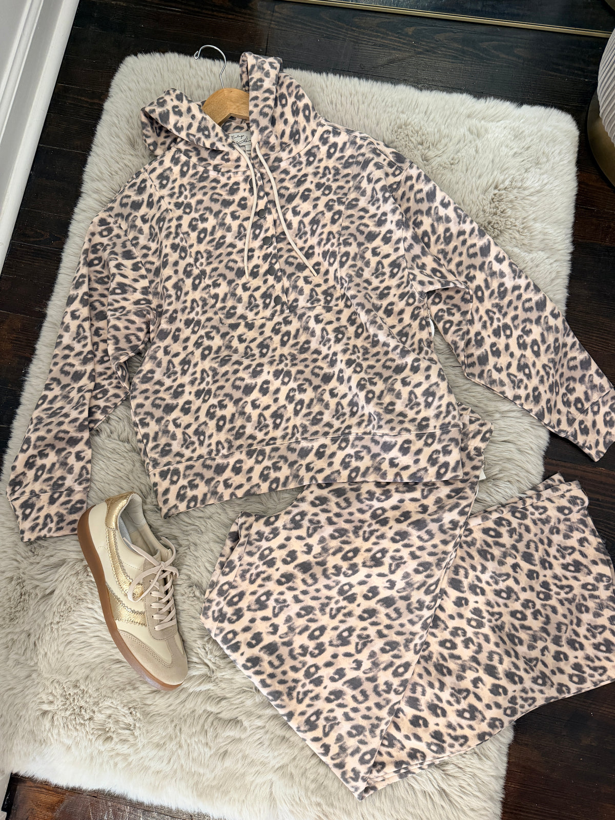 VINTAGE HAVANA | SAVANNAH LEOPARD HOODED PULLOVER