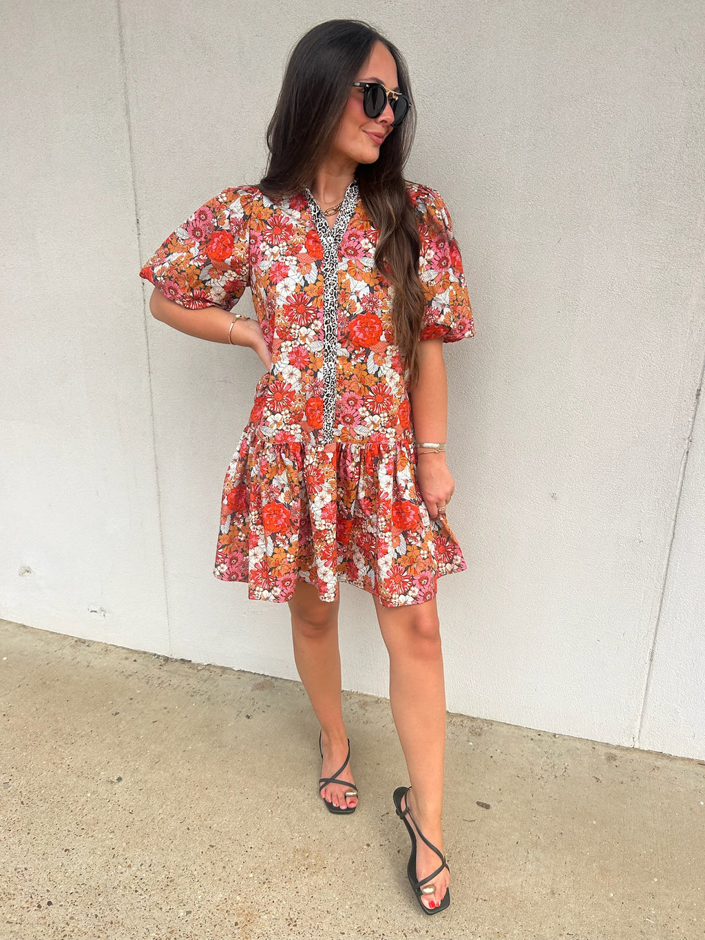 UNCLE FRANK | BERRY BLOOM LEOPARD DRESS