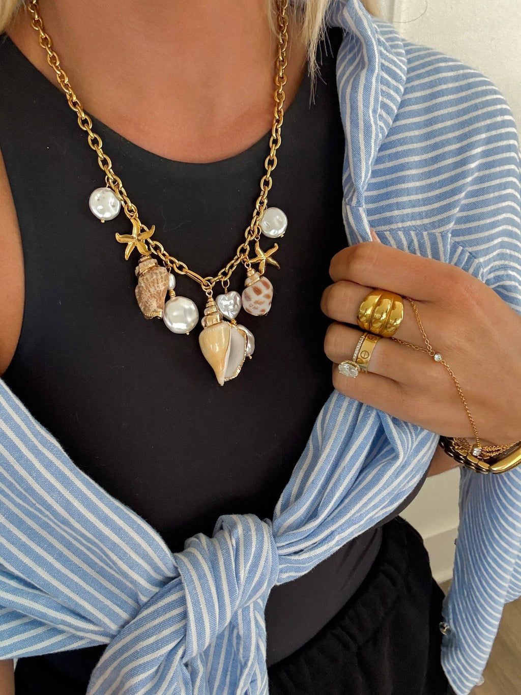 CHANSUTT PEARLS | SHELL CHARM NECKLACE