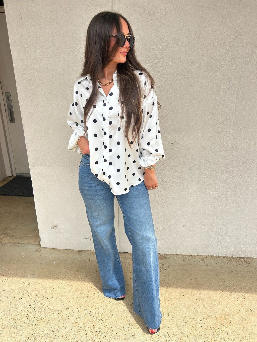 PARISIAN POLKA DOT BLOUSE