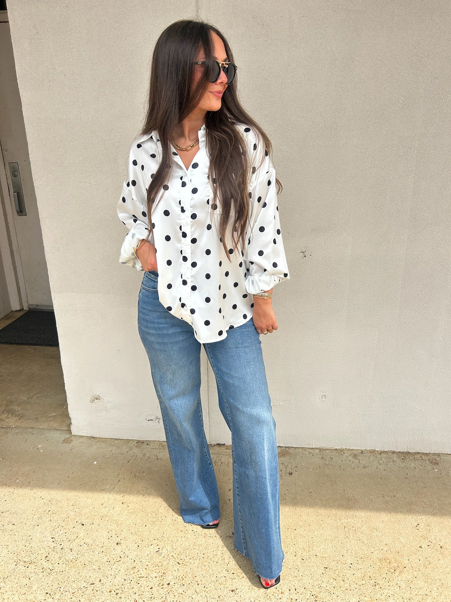 PARISIAN POLKA DOT BLOUSE