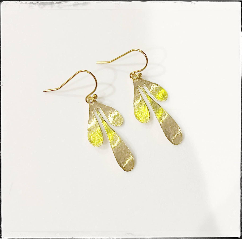 GENTRY BY JENNA | BRASS FLOWER LASER CUT EARRING