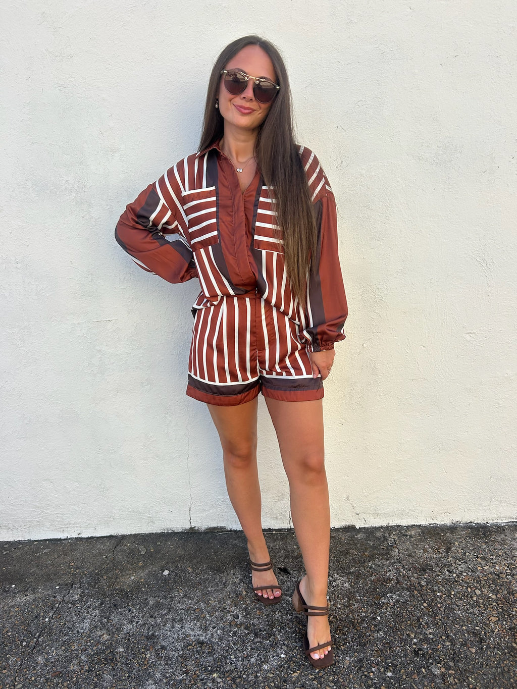 THE SIENNA GEO PRINT BLOUSE