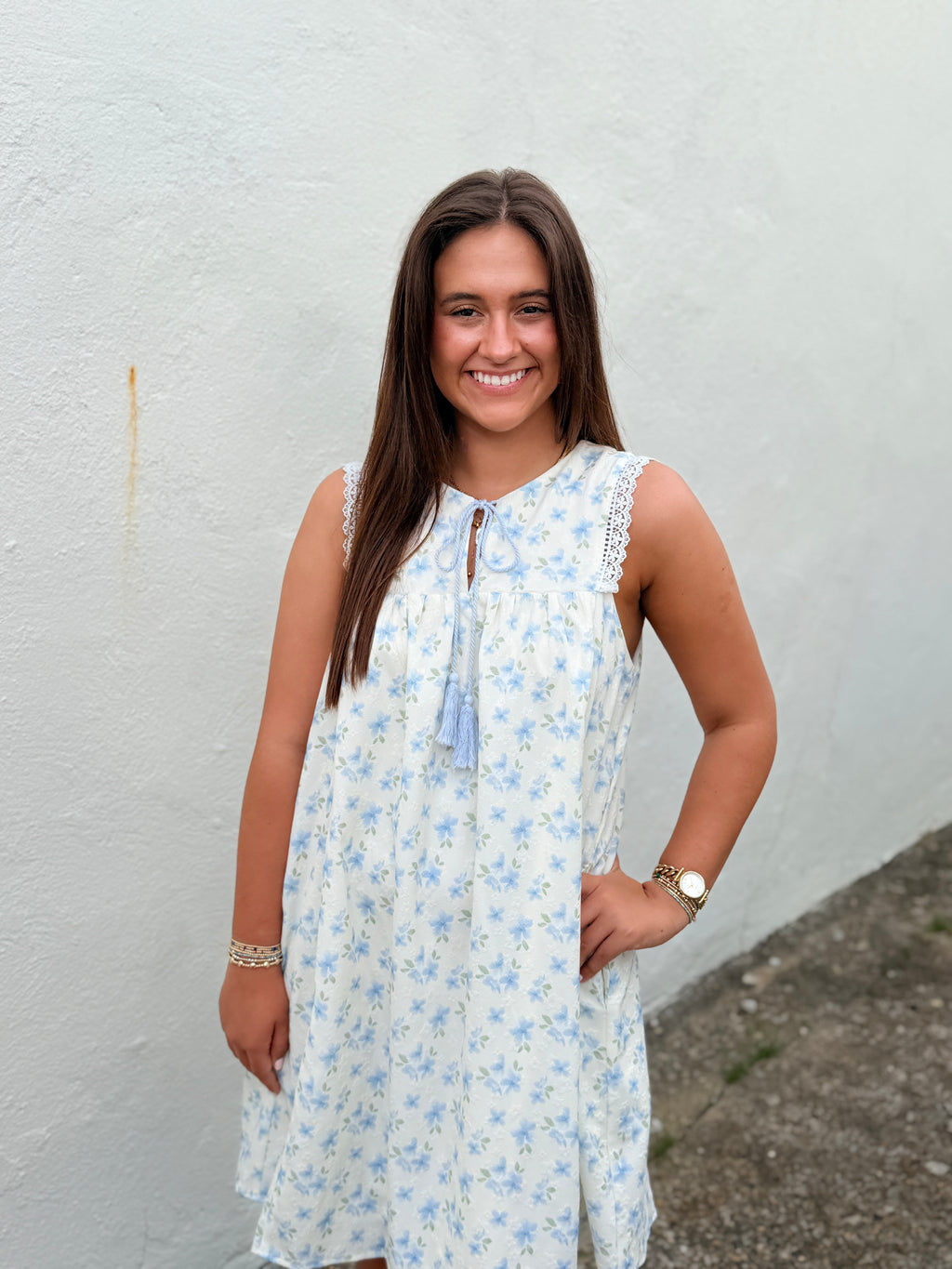 THE BLUE BLOSSOM SWING DRESS