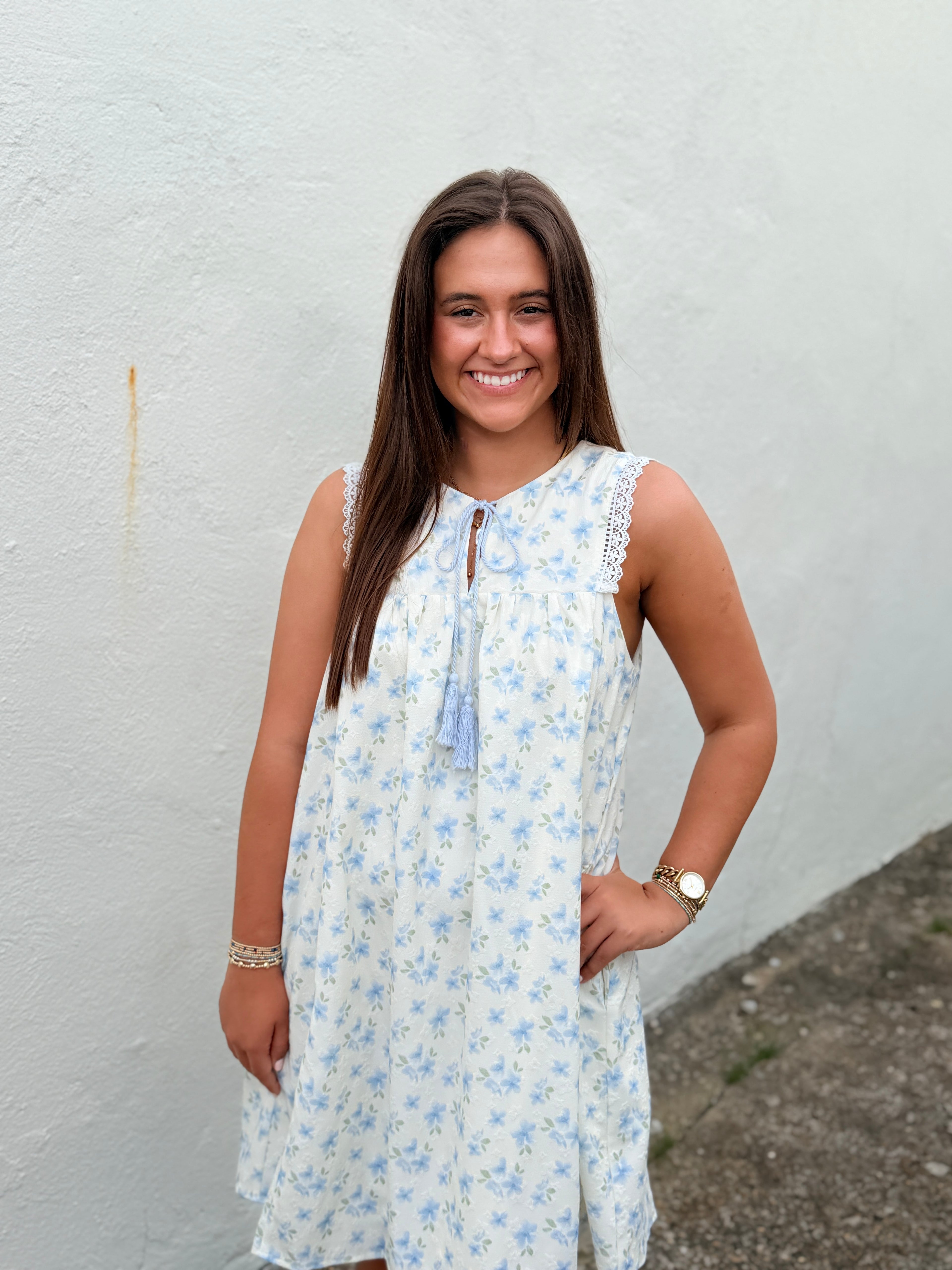 THE BLUE BLOSSOM SWING DRESS