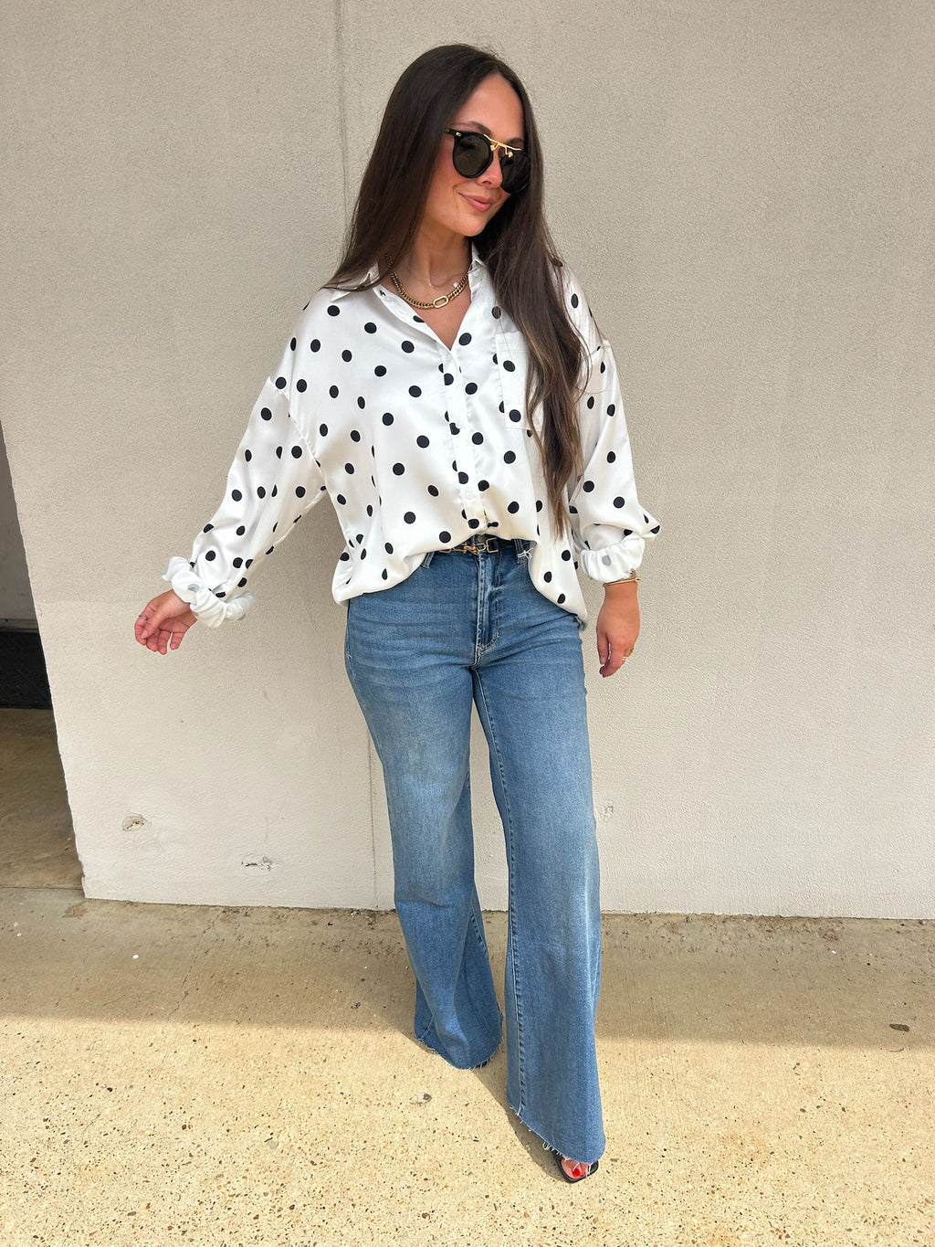 PARISIAN POLKA DOT BLOUSE