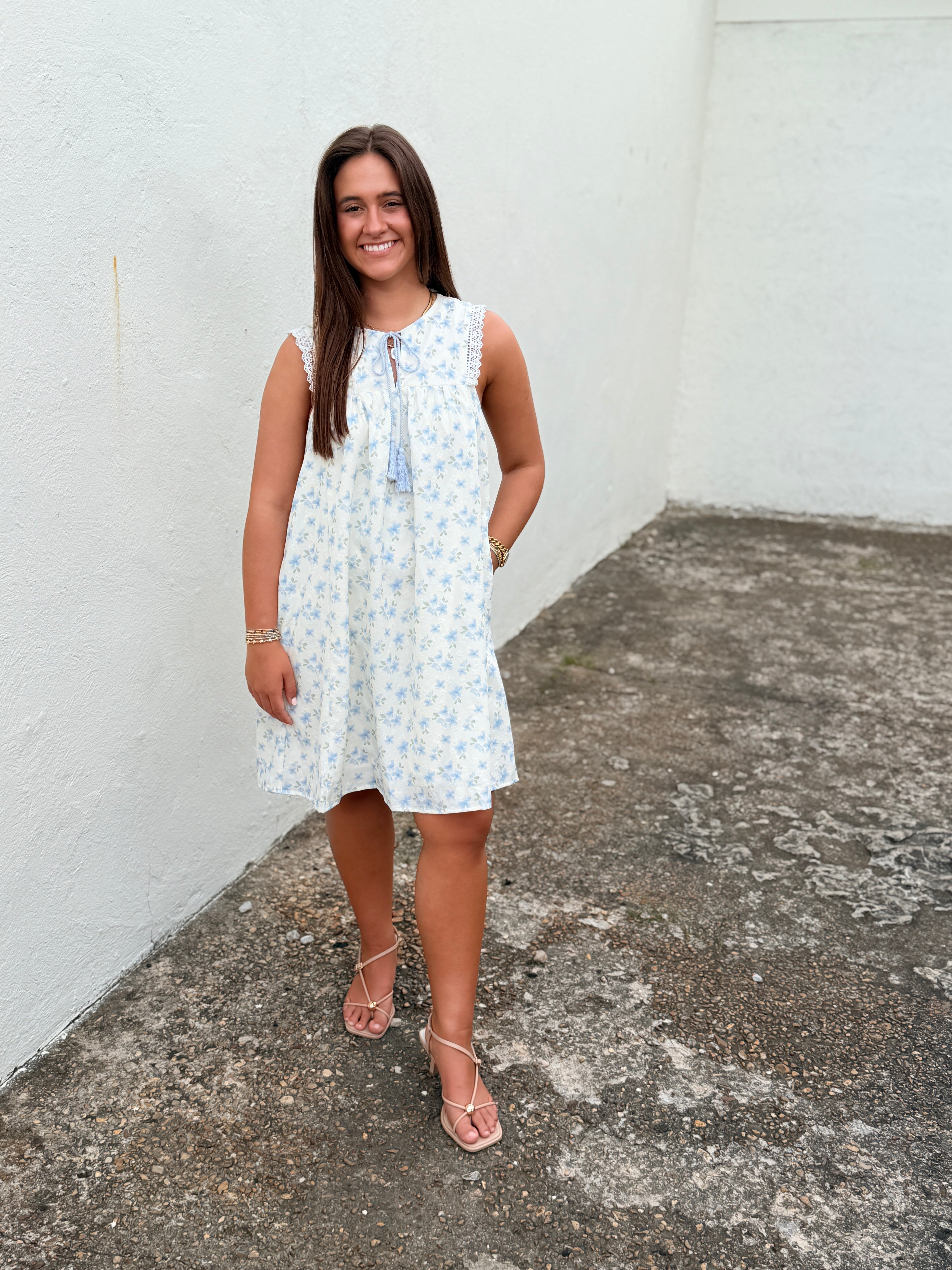 THE BLUE BLOSSOM SWING DRESS