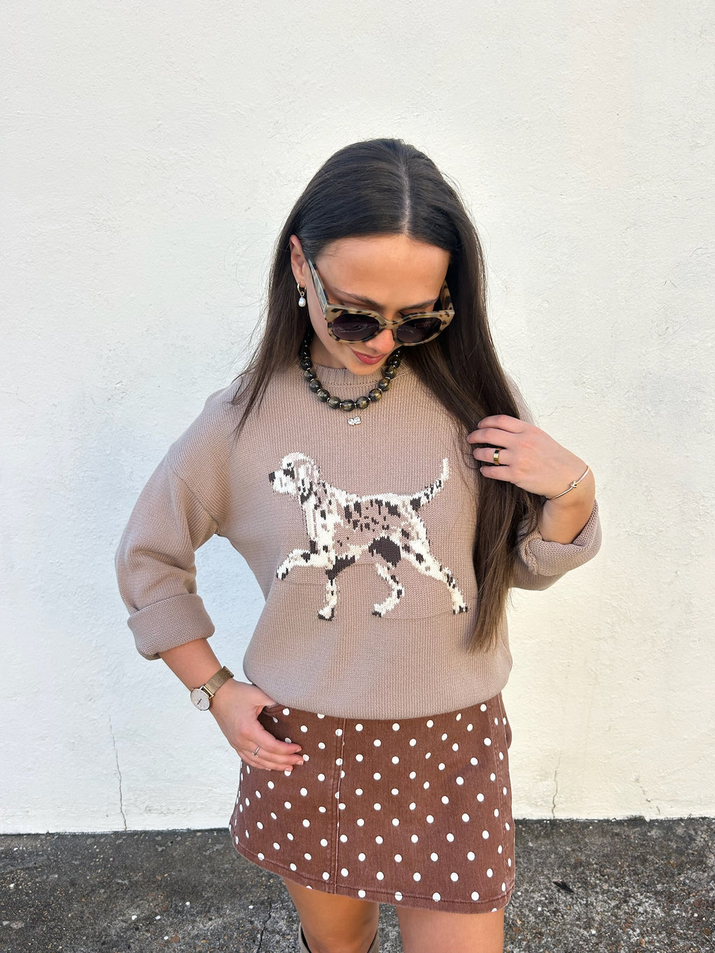 MAPLE POLKA DOT WRAP SKORT