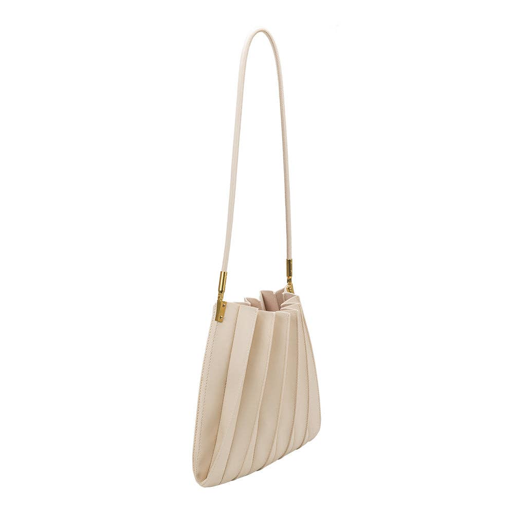 MELIE BIANCO | CARRIE IVORY PLEATED BAG