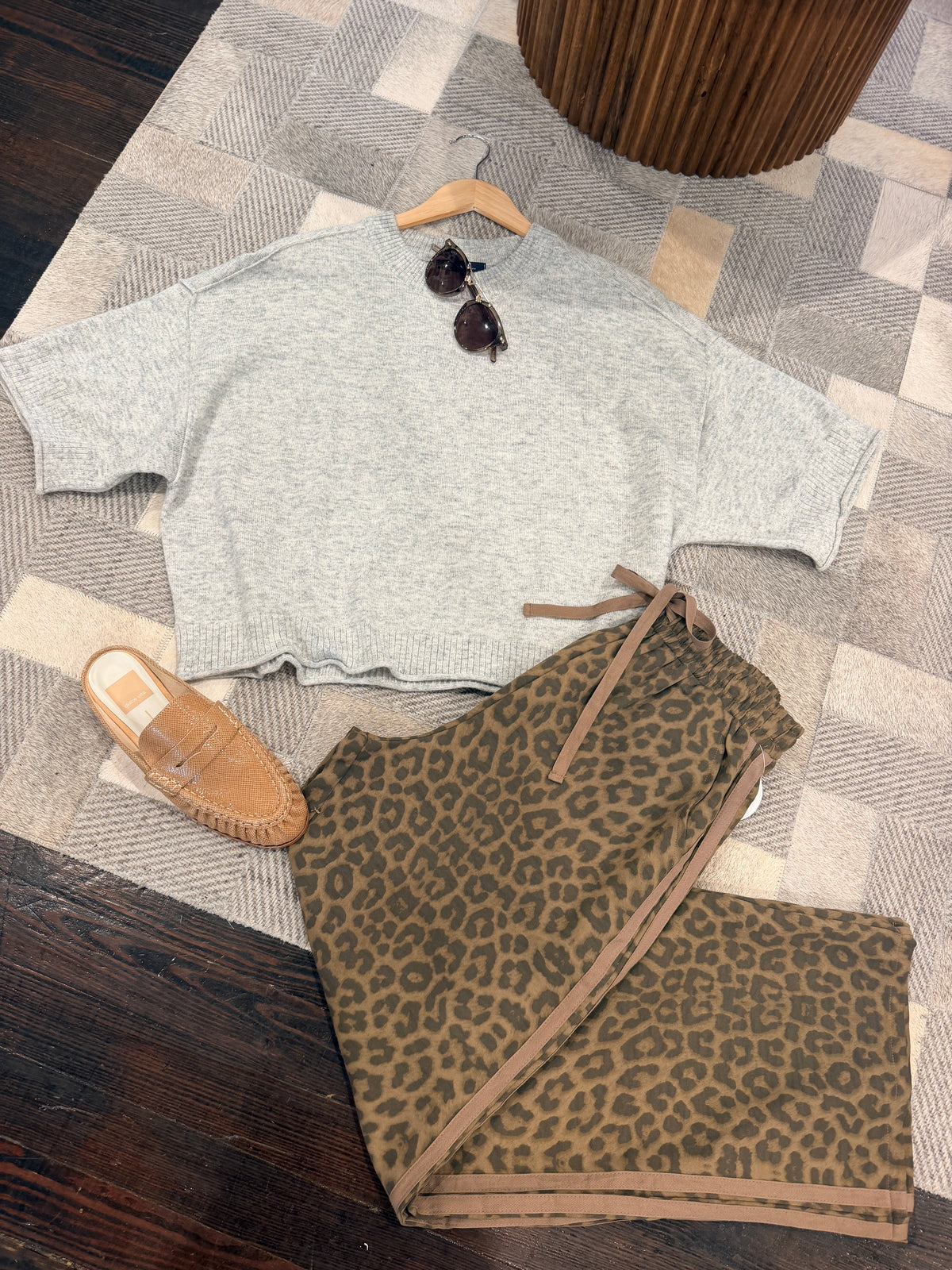 THE WILLOW LEOPARD WIDE LEG PANT