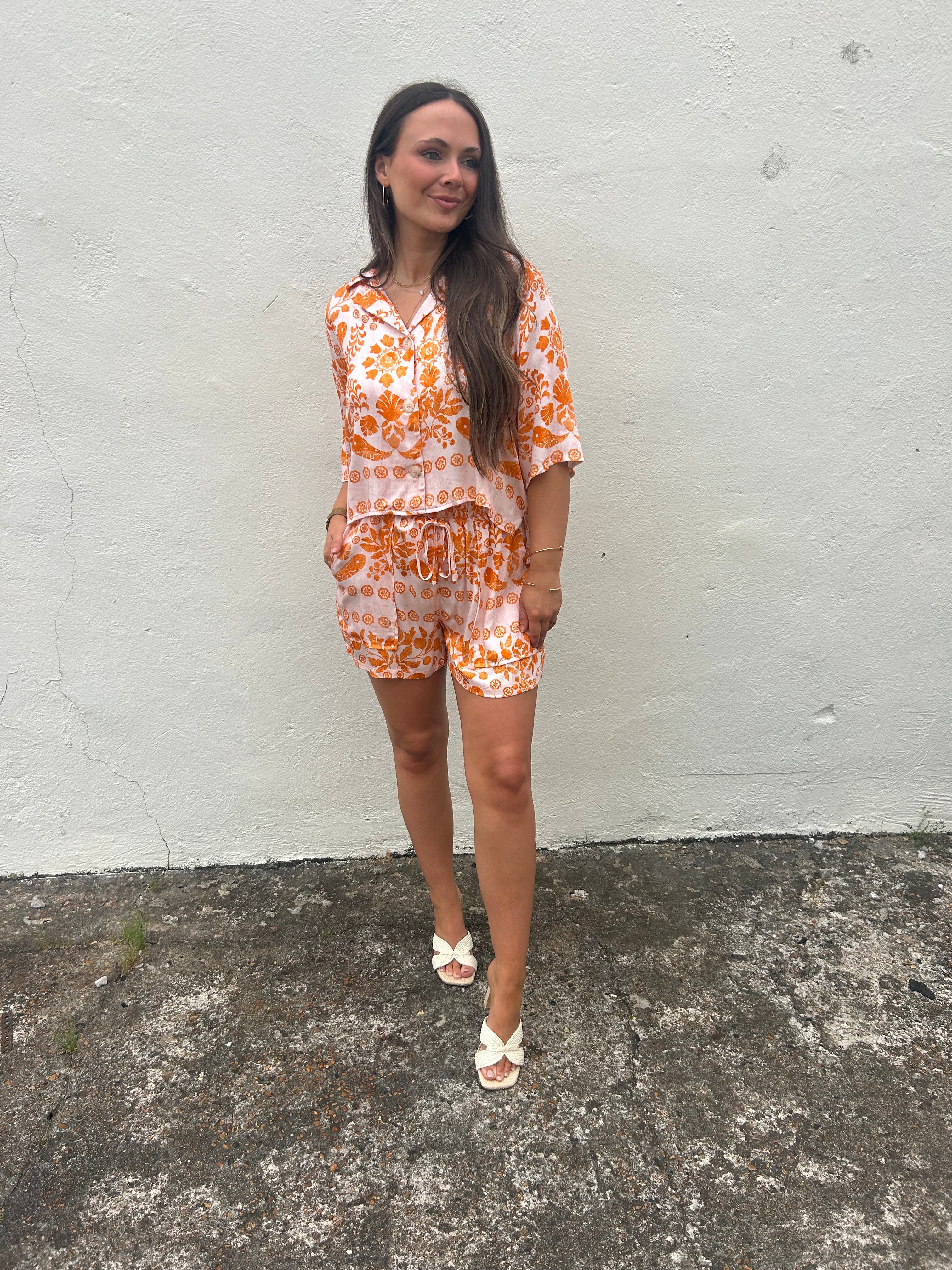SUN BLUSH TRIBAL PRINTED TOP