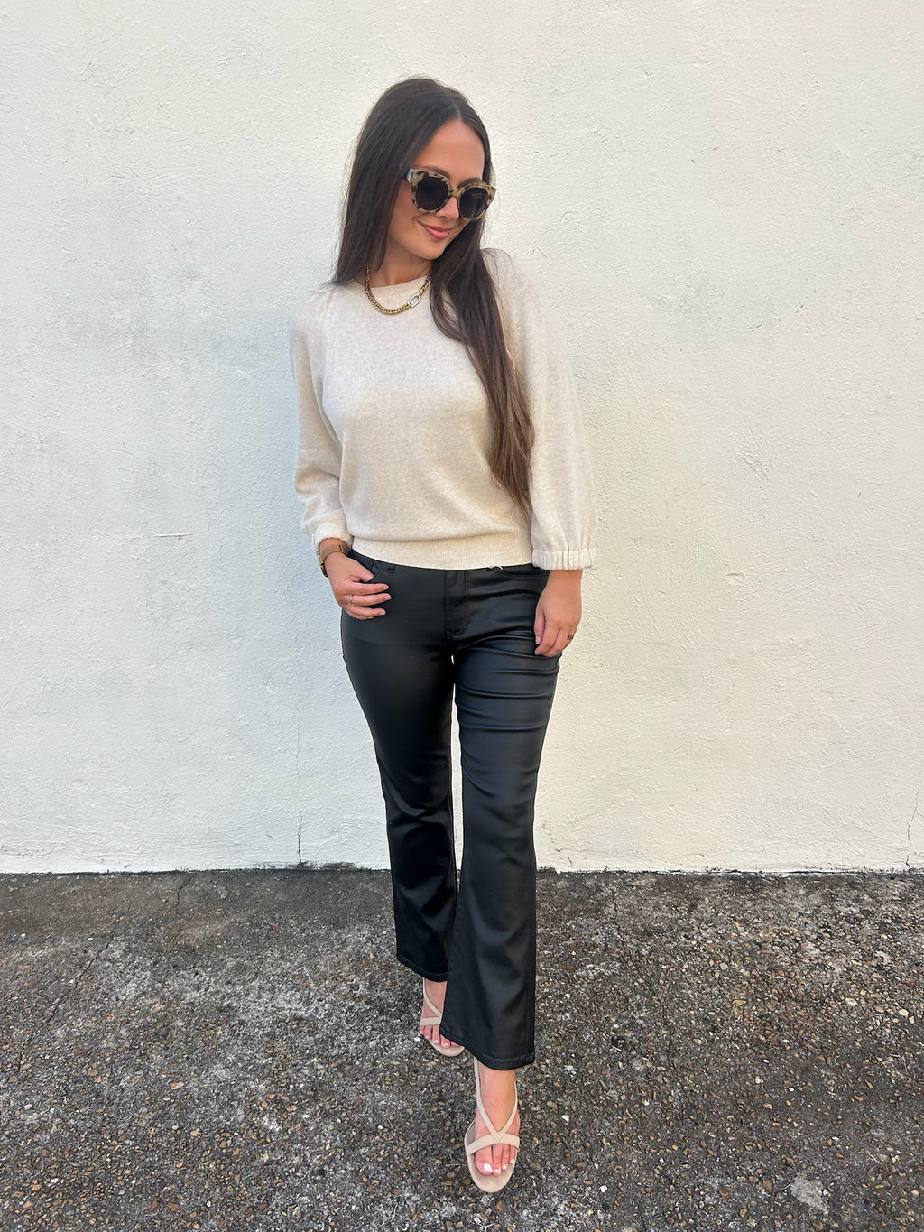 THE ELLIOTT CASHMERE BLEND SWEATER IN OATMEAL
