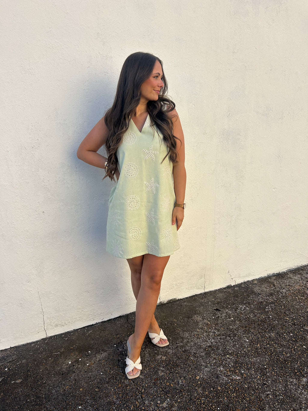 SEAGROVE EMBROIDERED DRESS