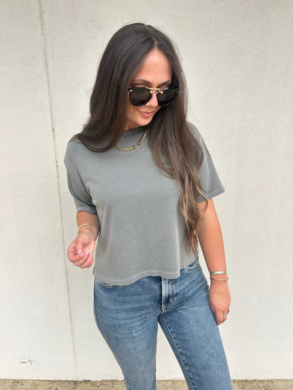 DEAR JOHN | MADDOX TOP IN CHARCOAL
