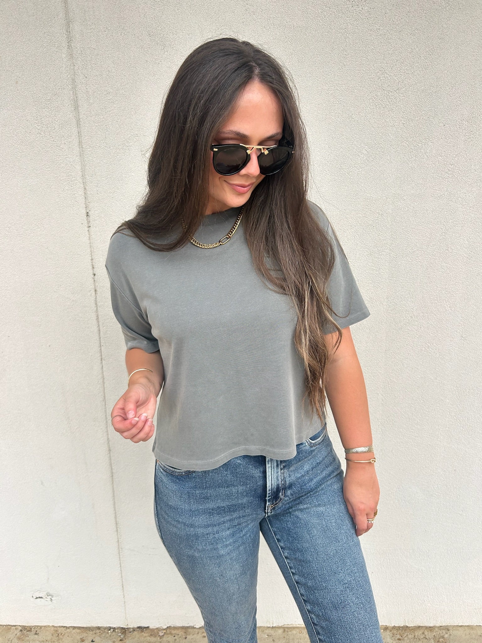 DEAR JOHN | MADDOX TOP IN CHARCOAL