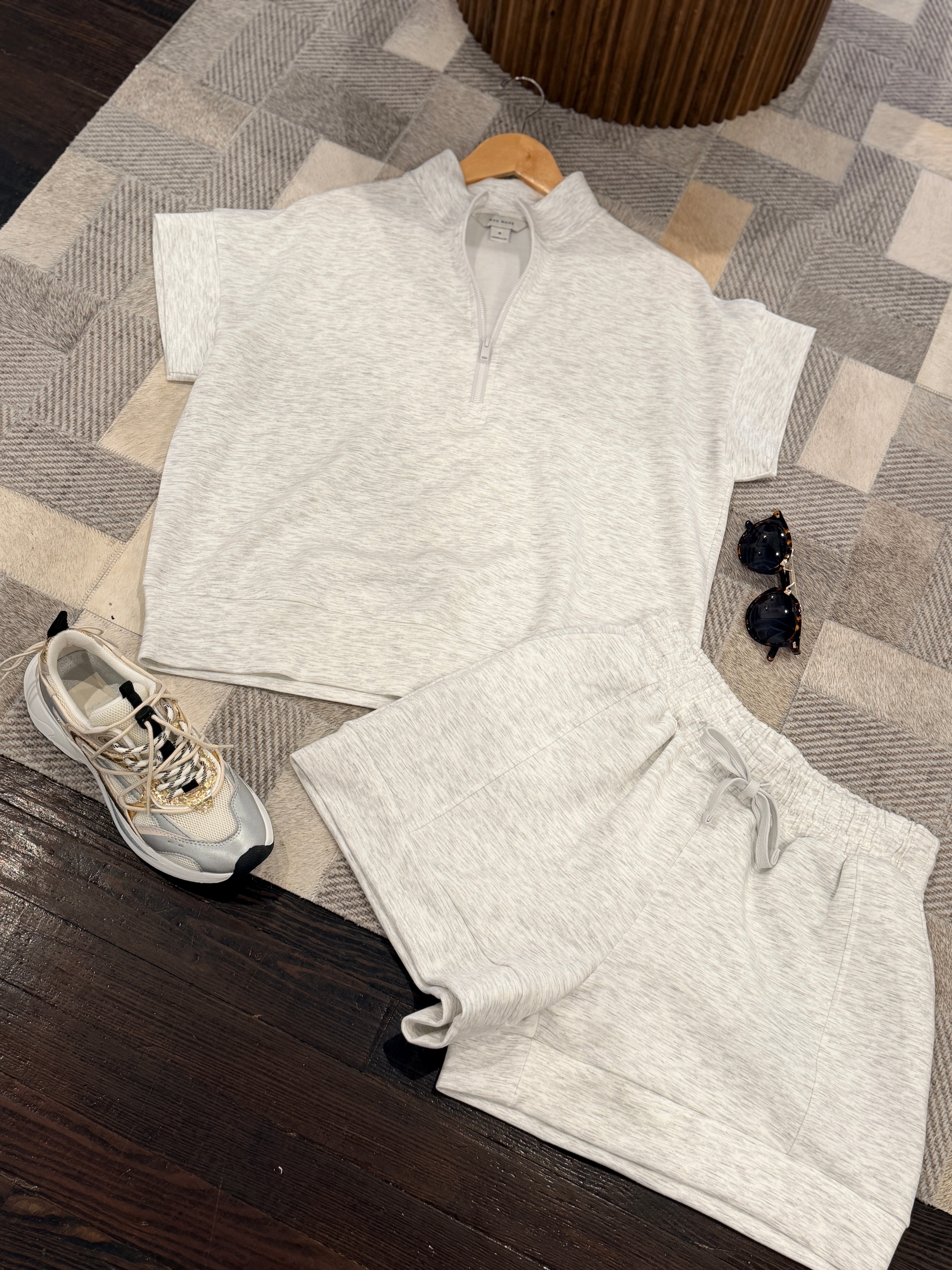 EVERYDAY EASE LONGER LENGTH SHORT IN HEATHER GRAY
