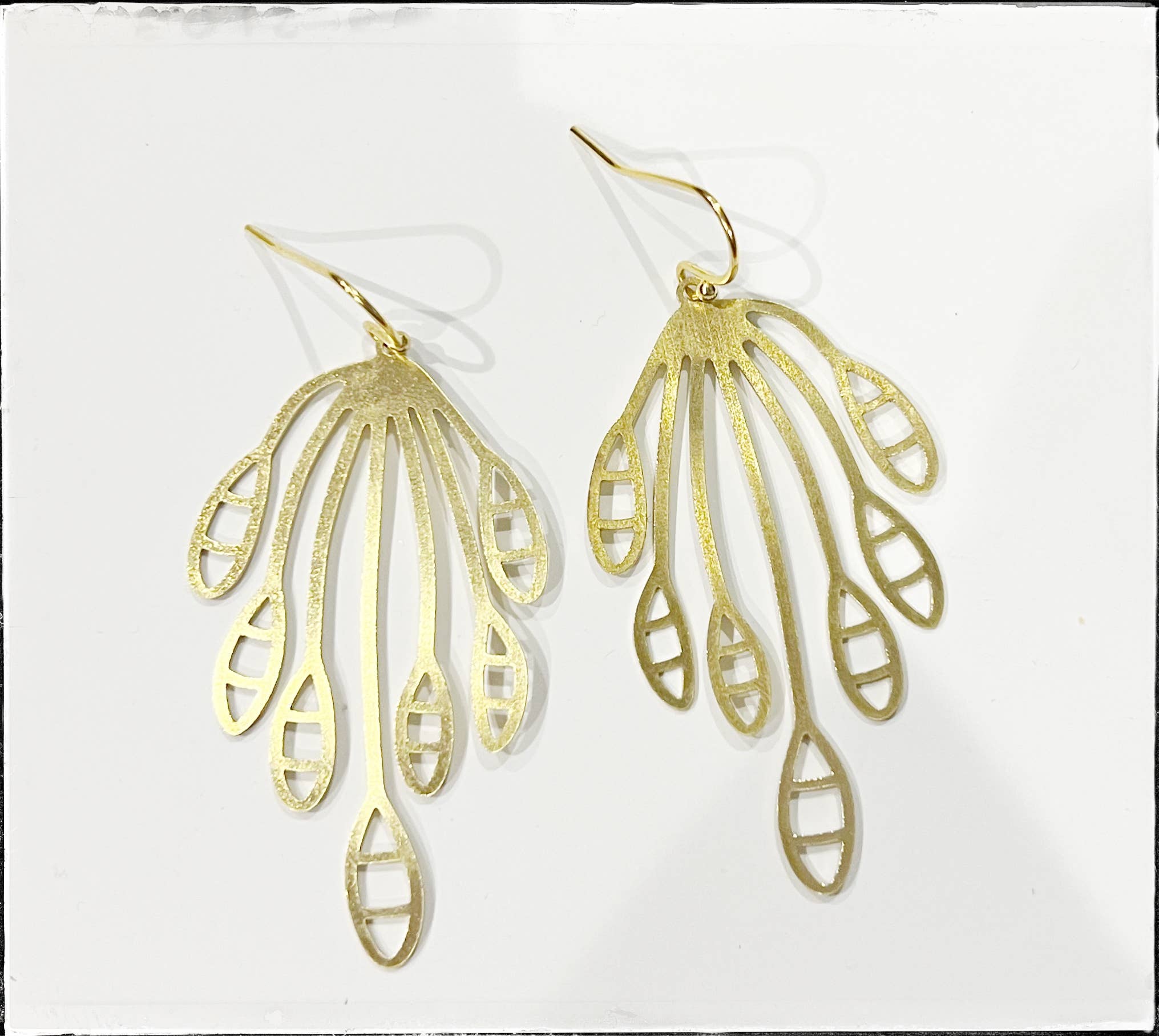 GENTRY BY JENNA | BRASS FLOWER SUCCELENT EARRING