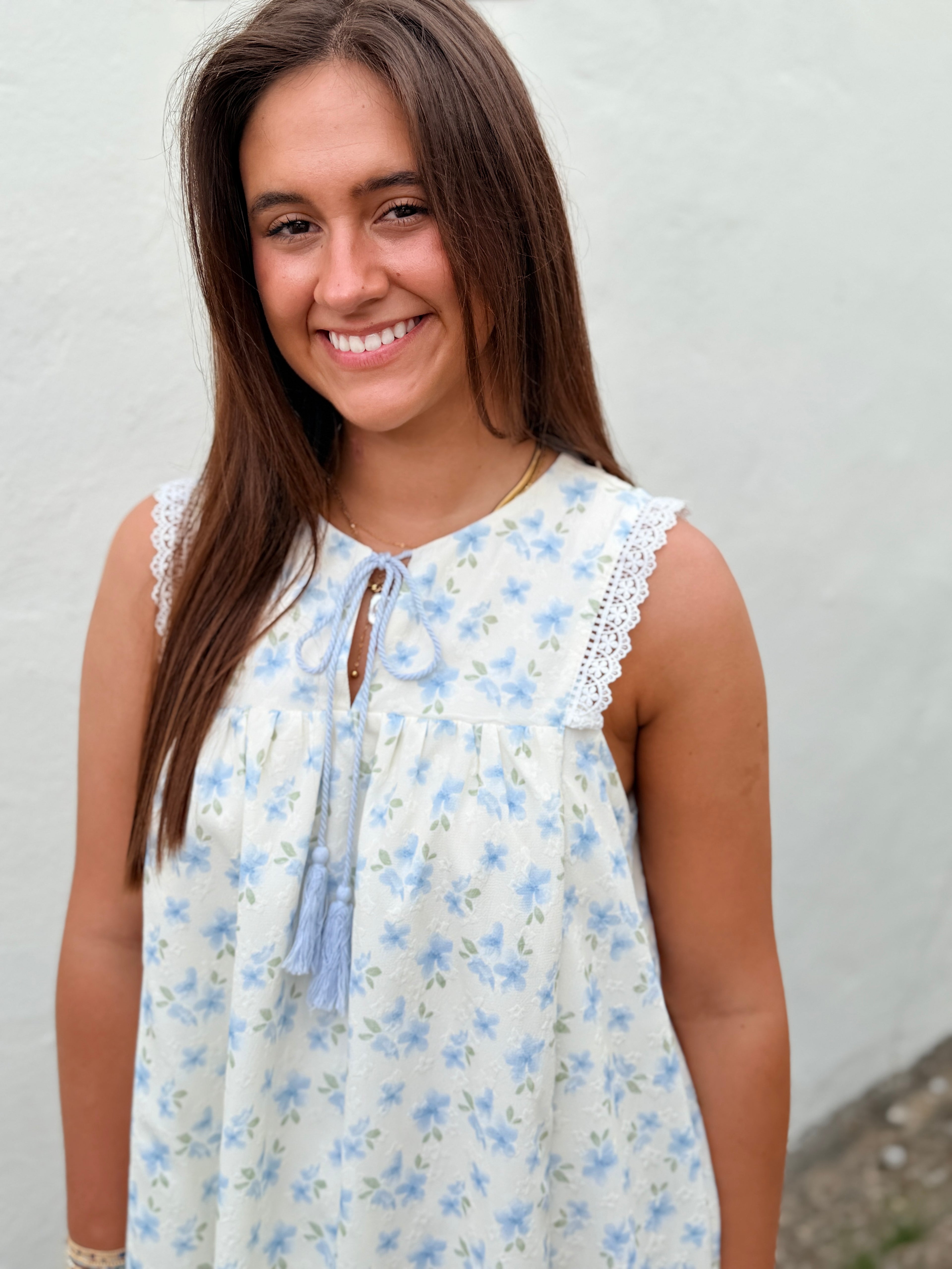 THE BLUE BLOSSOM SWING DRESS