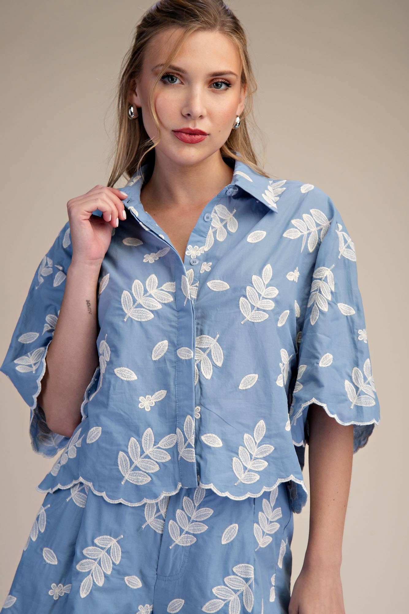 GLAM | NO MONDAY BLUES EMBROIDERED SET