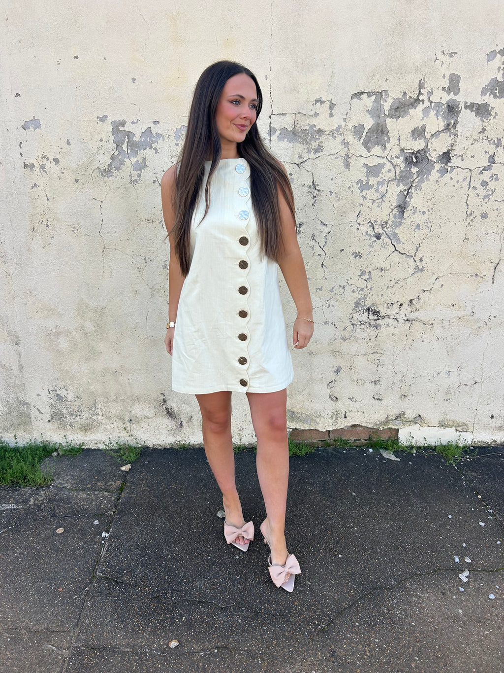 A REN | HEIRLOOM EASTER BUTTON DRESS