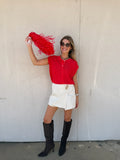 THE SCARLET SOCIAL KNIT POLO | SCARLET RED