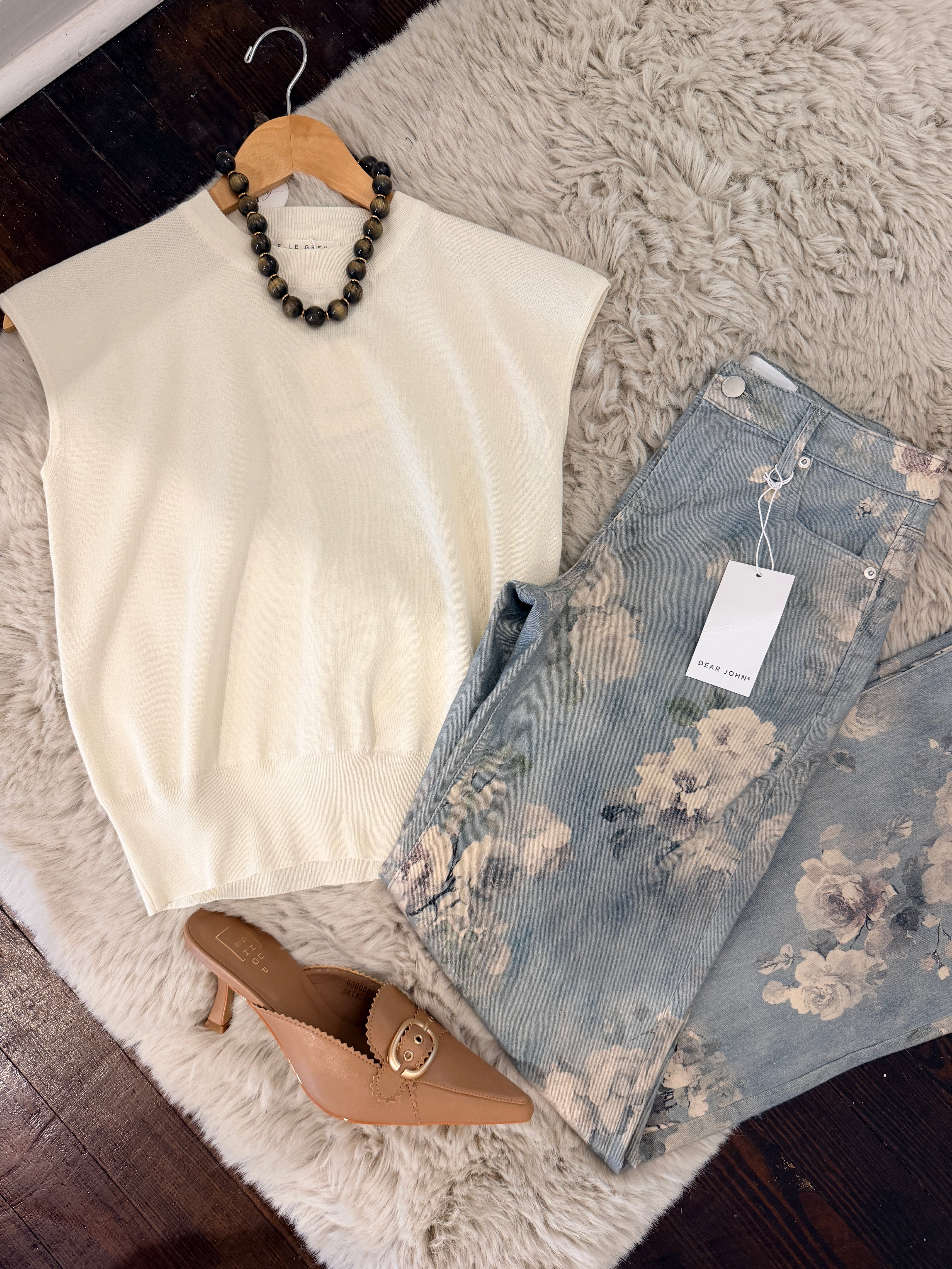 DEAR JOHN | MICAH WIDE LEG JEAN SEA GLASS GARDEN