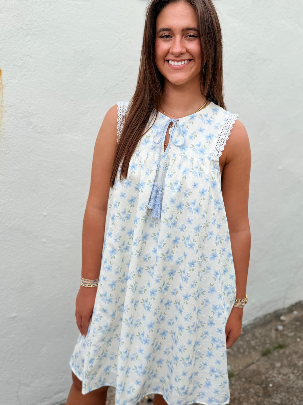 THE BLUE BLOSSOM SWING DRESS