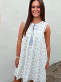 THE BLUE BLOSSOM SWING DRESS