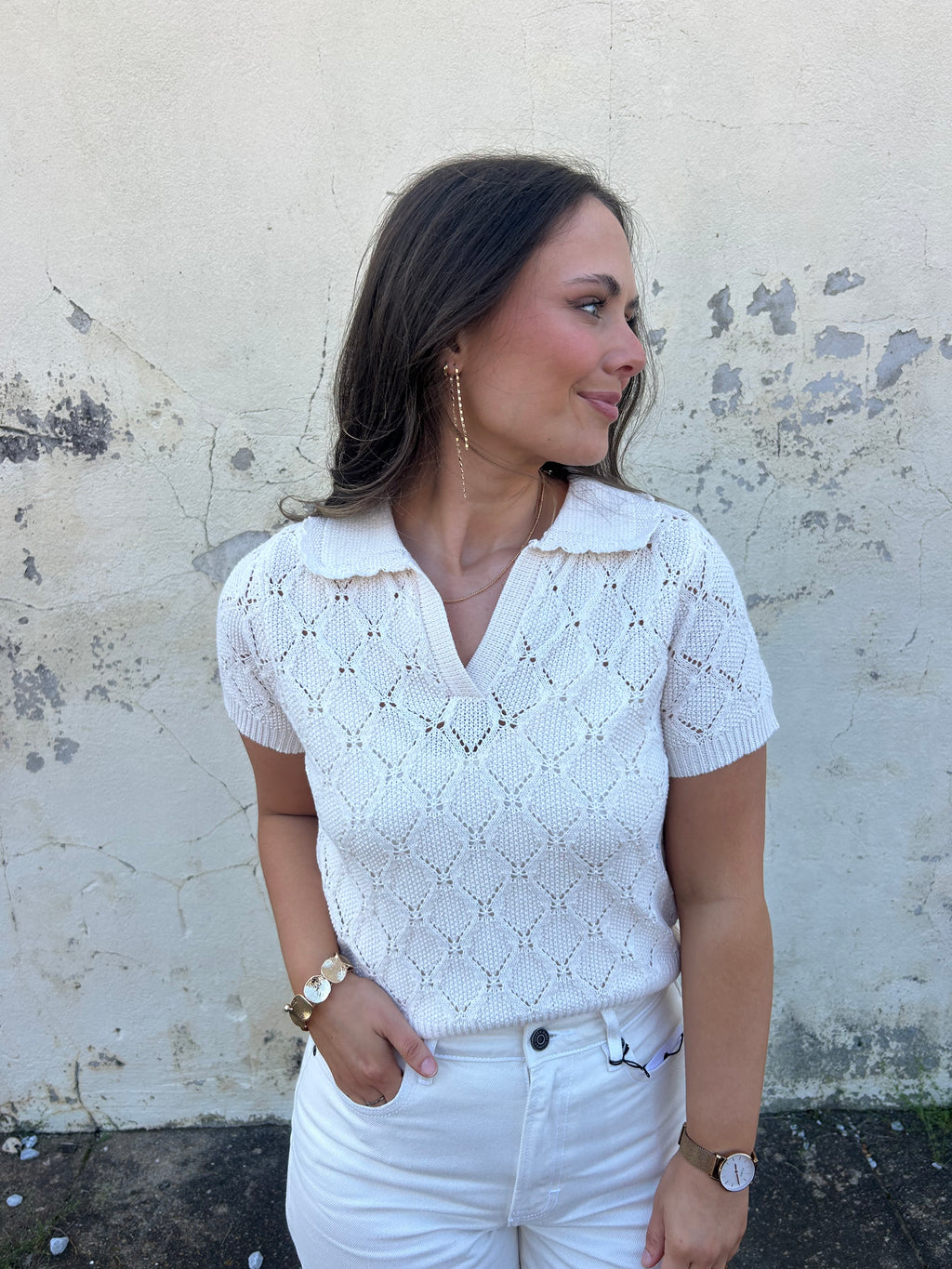 SADIE & SAGE | JOSEPHINE POLO SWEATER