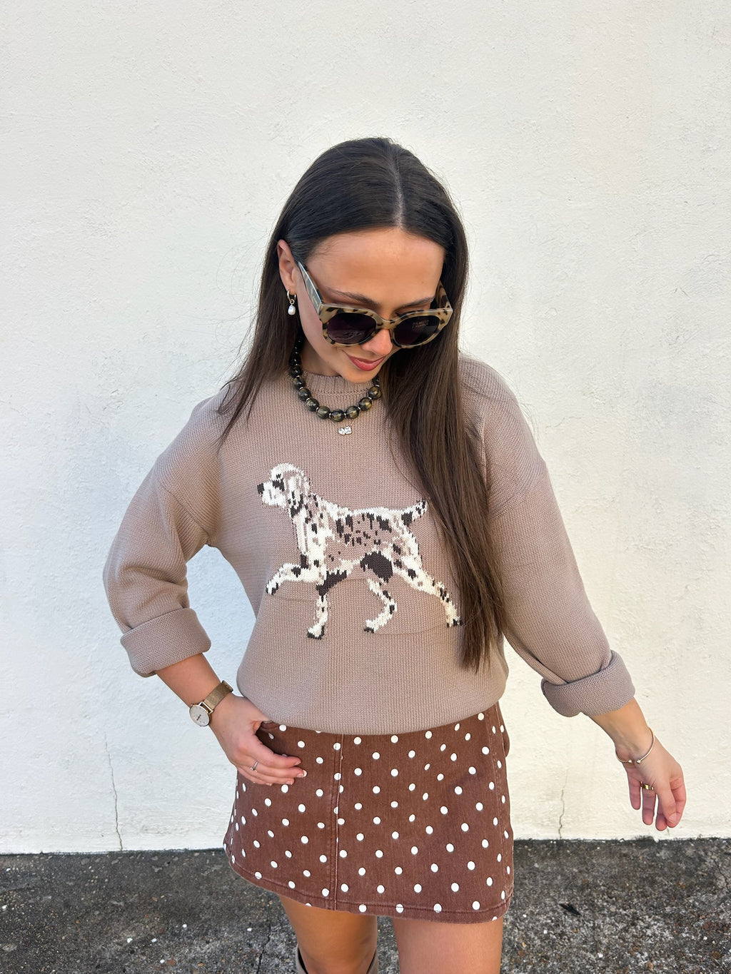 MAPLE POLKA DOT WRAP SKORT