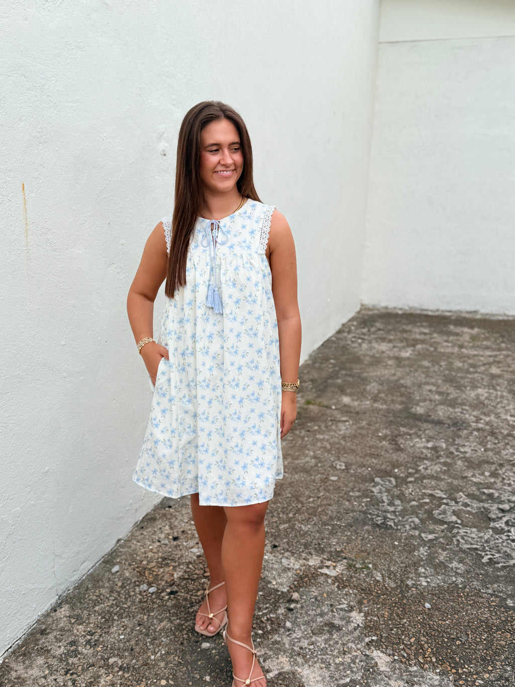 THE BLUE BLOSSOM SWING DRESS