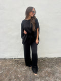 EFFORTLESS DRAPE BLOUSE IN BLACK