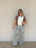 DEAR JOHN | MICAH WIDE LEG JEAN SEA GLASS GARDEN
