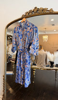 UNCLE FRANK | BLUE BOTANICAL PRINT SHIRT DRESS