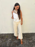 THE COASTAL EYELET WIDE LEG PANT