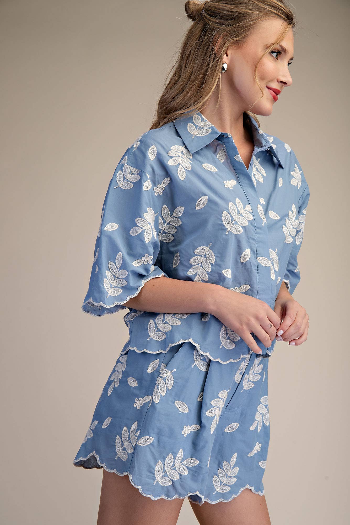 GLAM | NO MONDAY BLUES EMBROIDERED SET