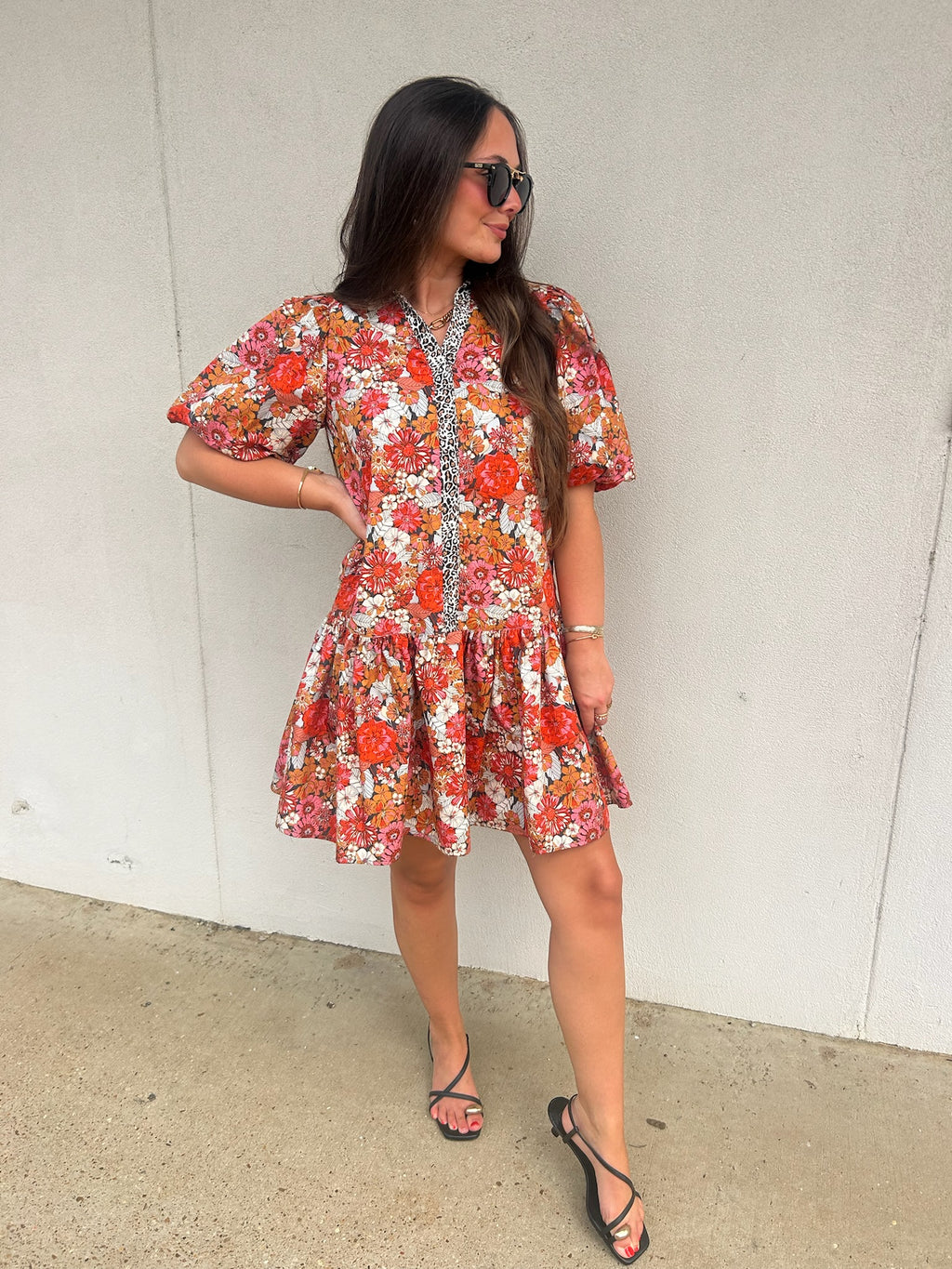 UNCLE FRANK | BERRY BLOOM LEOPARD DRESS
