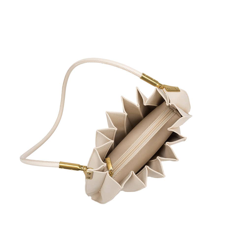 MELIE BIANCO | CARRIE IVORY PLEATED BAG