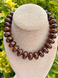 ELLA IVY | DARK BROWN RORY RONDELLE NECKLACE