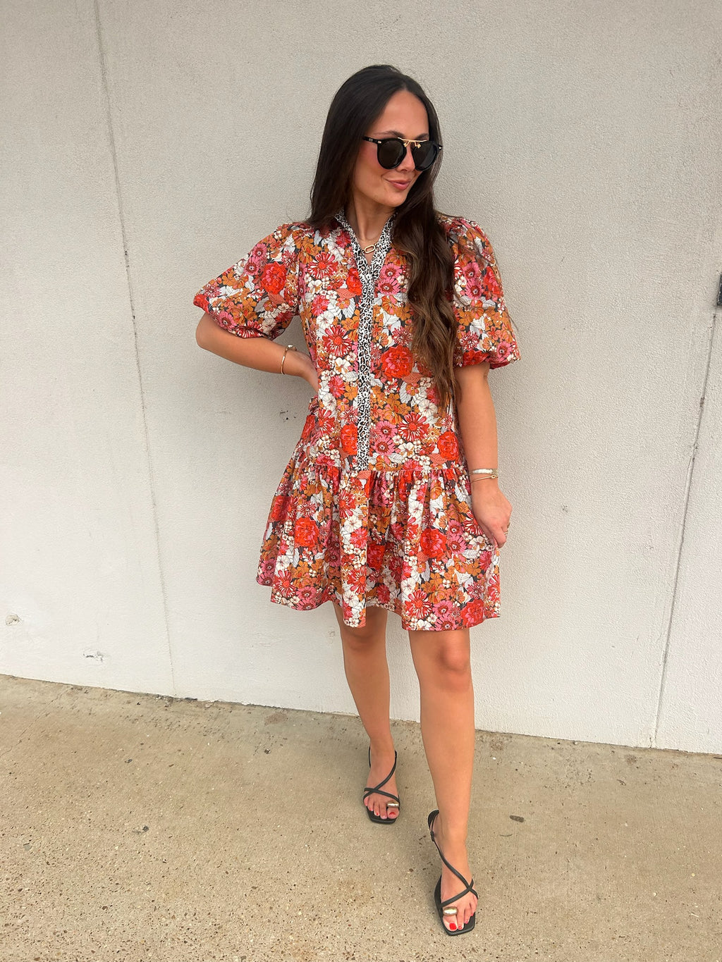 UNCLE FRANK | BERRY BLOOM LEOPARD DRESS