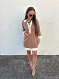 MOCHA MOD COLLAR DRESS