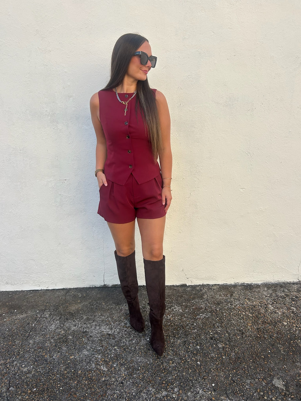 STATE BUTTON FRONT VEST