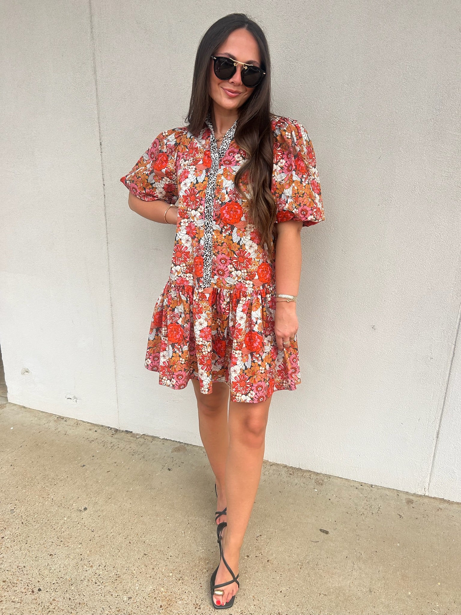 UNCLE FRANK | BERRY BLOOM LEOPARD DRESS